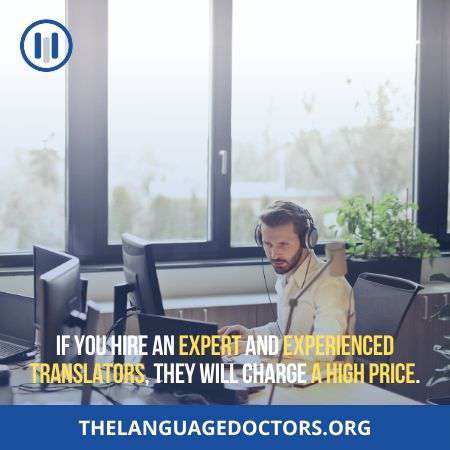 Experience-one of the vital factors to determine cost